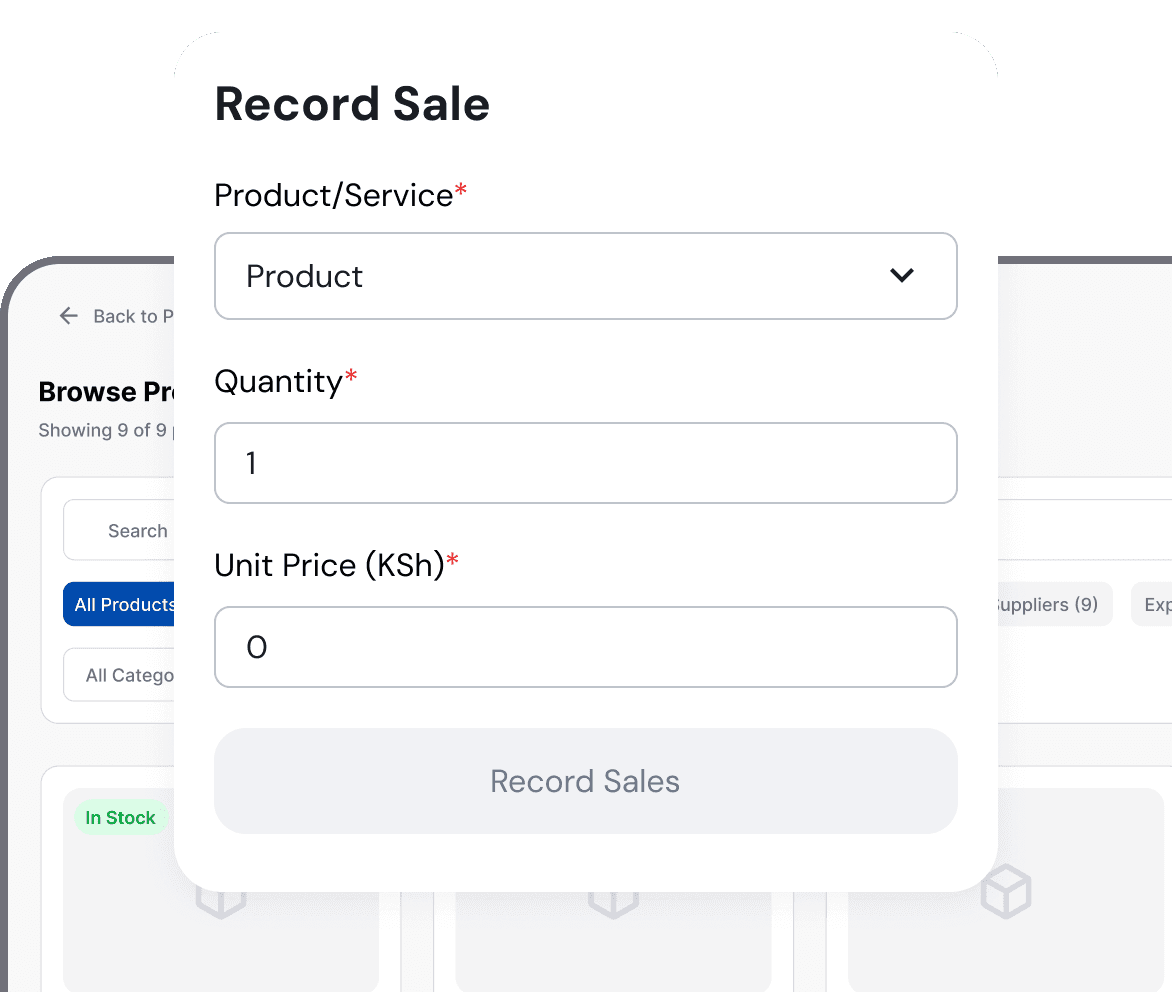 Quick Sales Recording